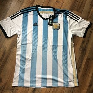 2014 Argentina Home authentic World Cup adidas Climacool Jersey